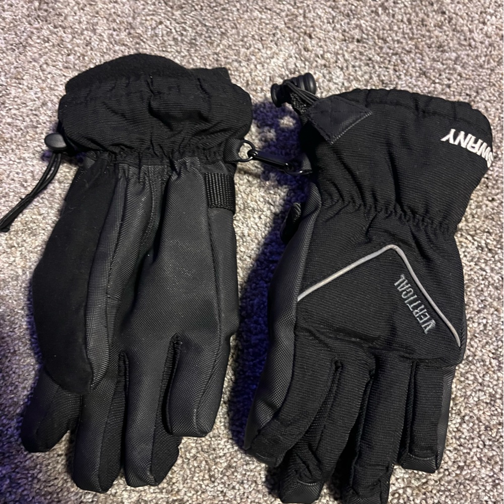 Swany Black Vertical Ski Gloves - Size 9/10 (Juniors Large)